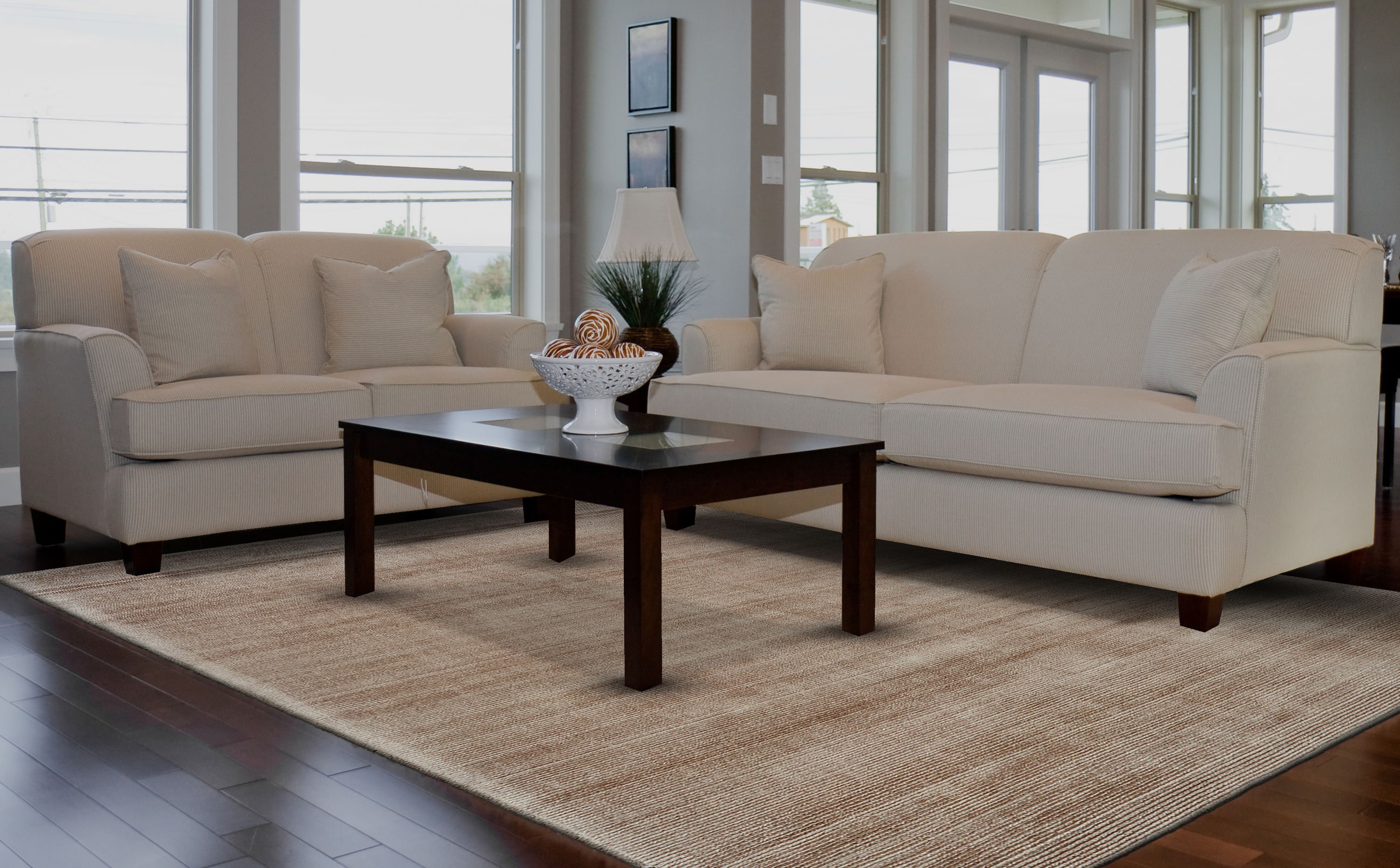 Room Envy Knox 4 x 6 (ft) Loomed Polypropylene Mushroom Rectangular Indoor Solid Area rug