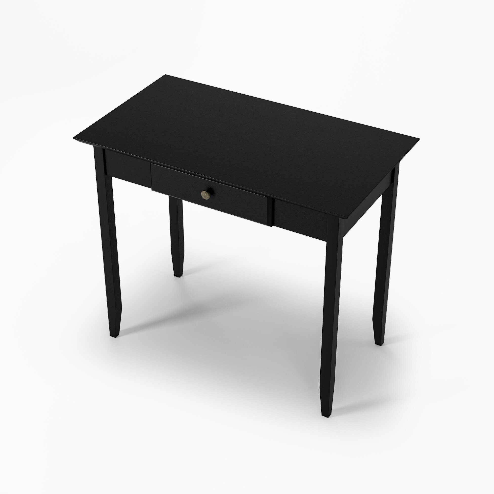 Black Pine Wood Shaker Writing Desk with Drawer