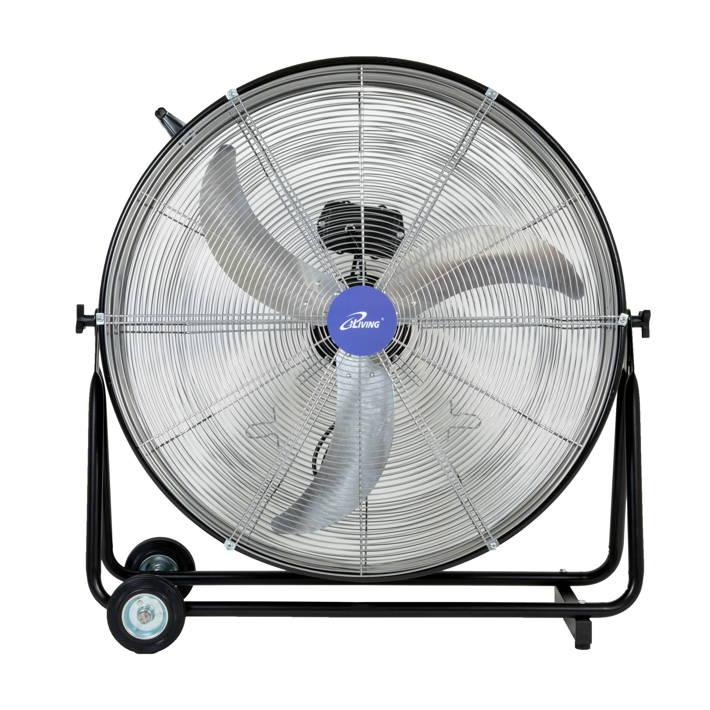 iLIVING 30 Inches High Velocity Drum Fan Industrial, Commercial, (Residential) Air Circulator for Garage, Shop, Patio, Barn, Greenhouse, Speed Control 8300CFM, UL Listed