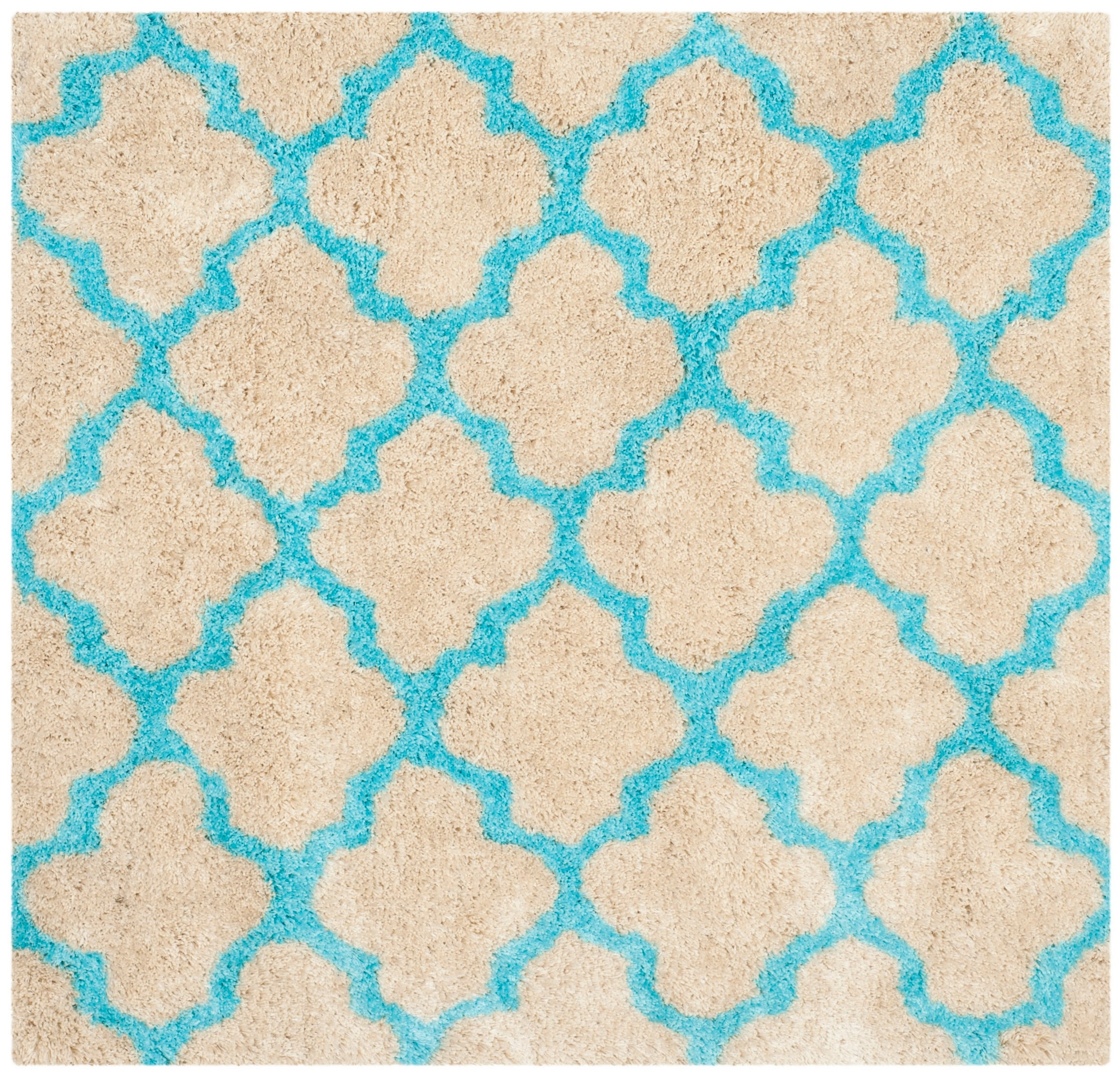 Barcelona Shag Hand Tufted Performance Geometric Rug