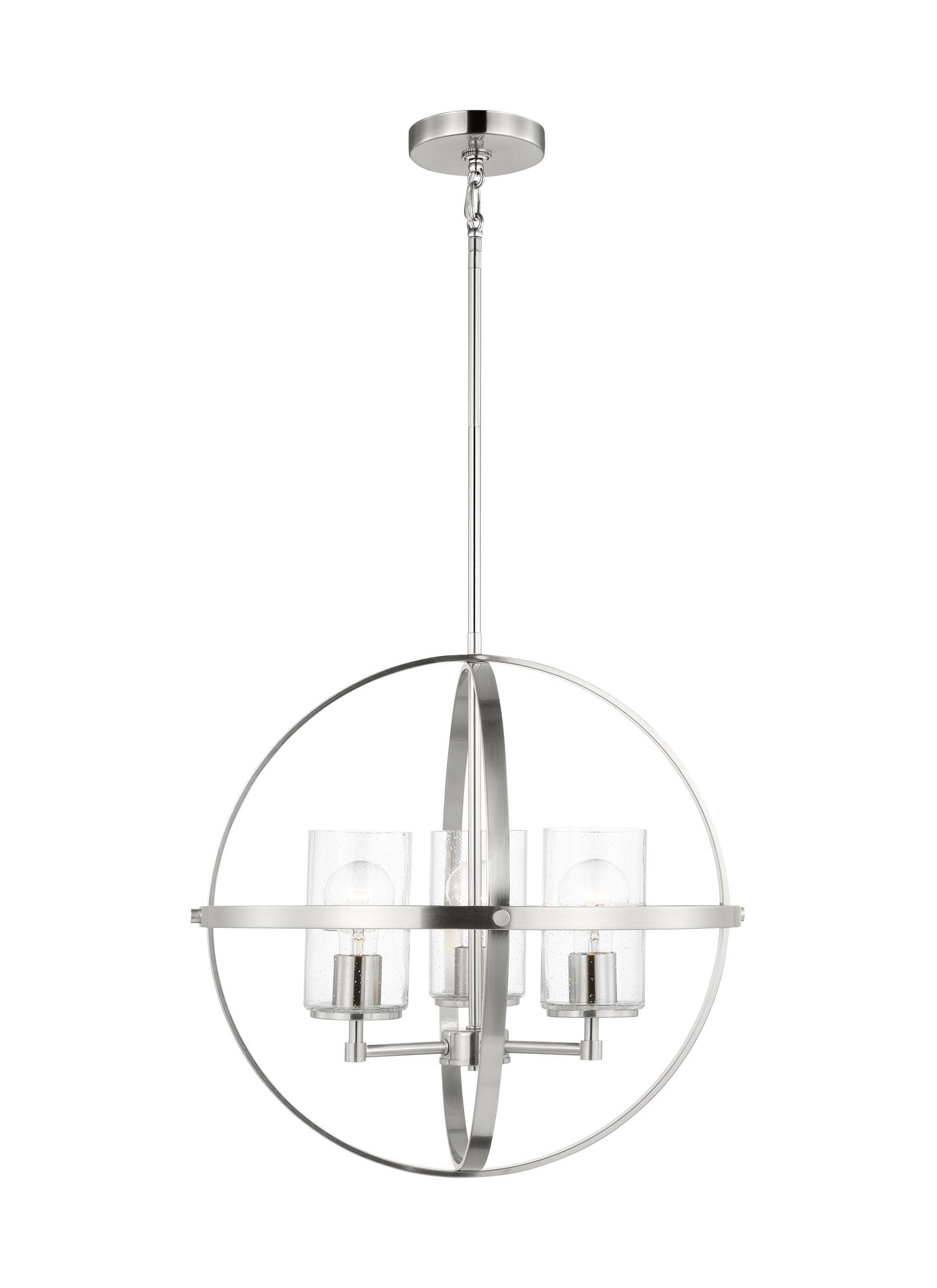 Generation Lighting Alturas 3 -Light Brushed Nickel Modern/contemporary For Use in Dining Rooms, Foyers, Living Rooms Chandelier