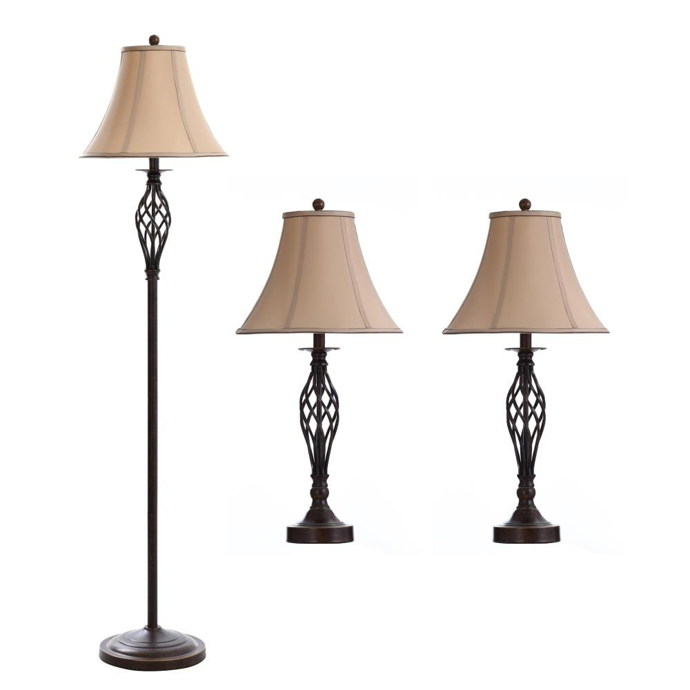 Stylecraft Home Collection - Barclay - 1 Light Table Lamp and Floor Lamp Set (2