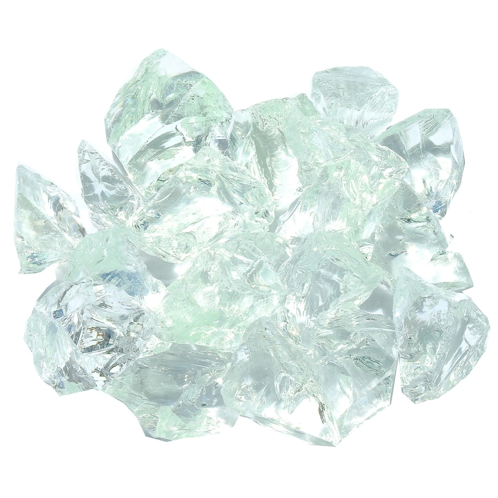 20 lbs Clear Recycled Fire Pit Glass for Modern Decor