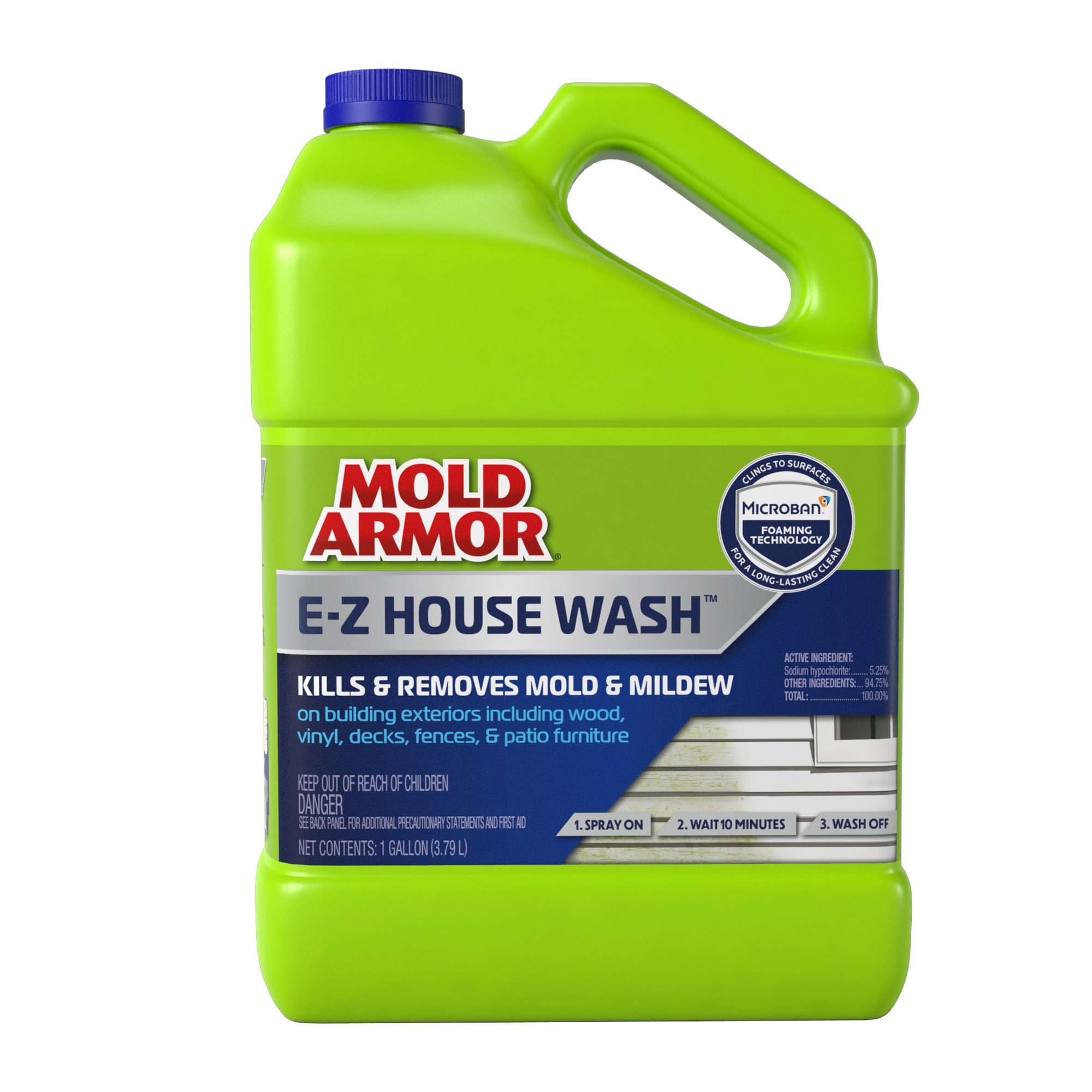 Mold Armor E-Z House Wash for Exterior Cleaning, 1 Gallon