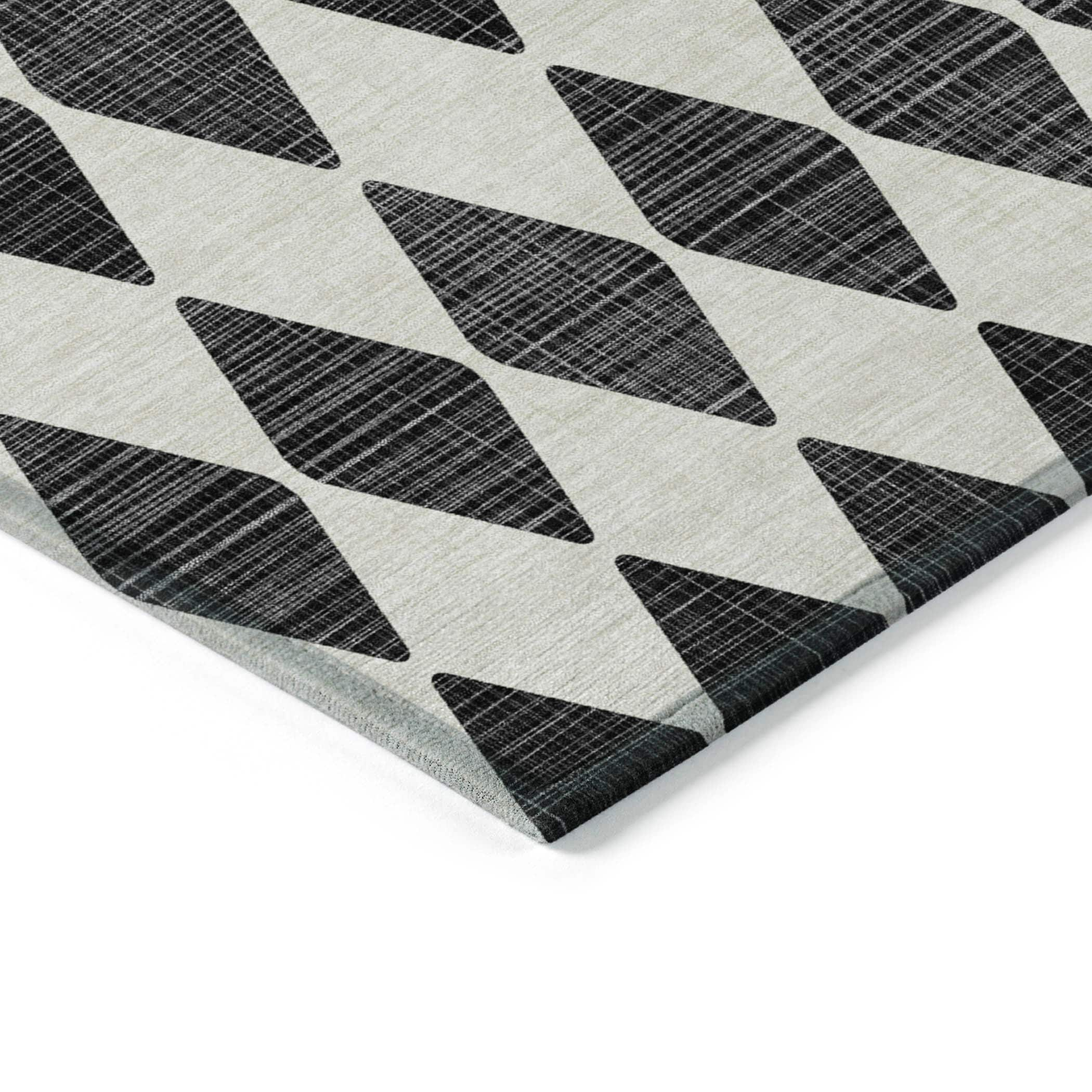 Addison Rugs Chantille ACN578 Black 3' x 5' Indoor Outdoor Area Rug, Easy Clean, Machine Washable, Non Shedding, Bedroom, Living Room, Dining Room, Kitchen, Patio Rug