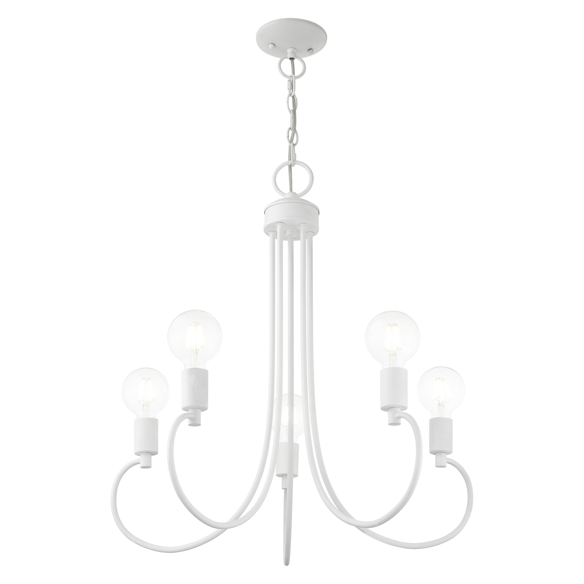 Livex Lighting Bari 5 - Light Chandelier in  White