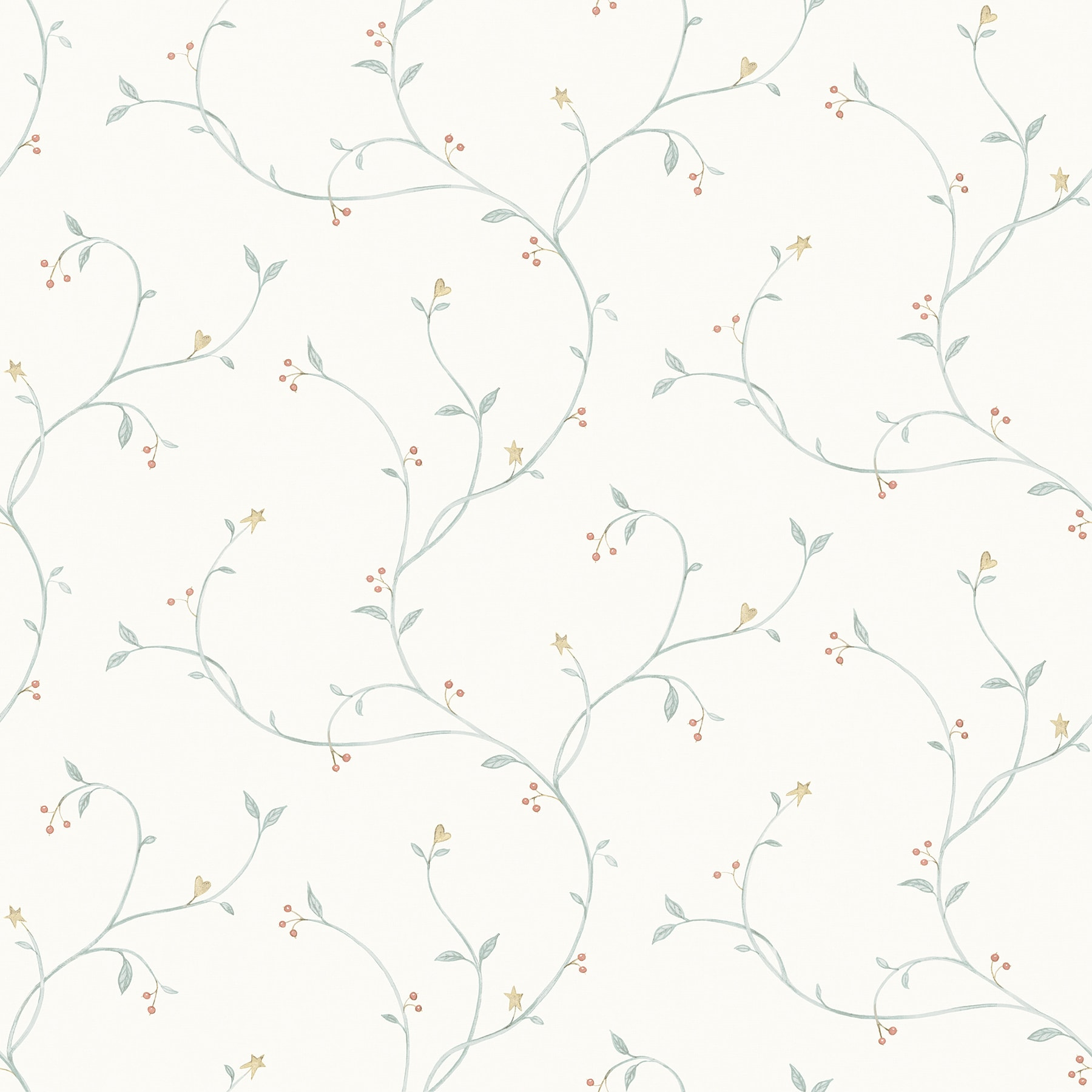 Chesapeake Kurt Light Green Tin Star Trail Wallpaper