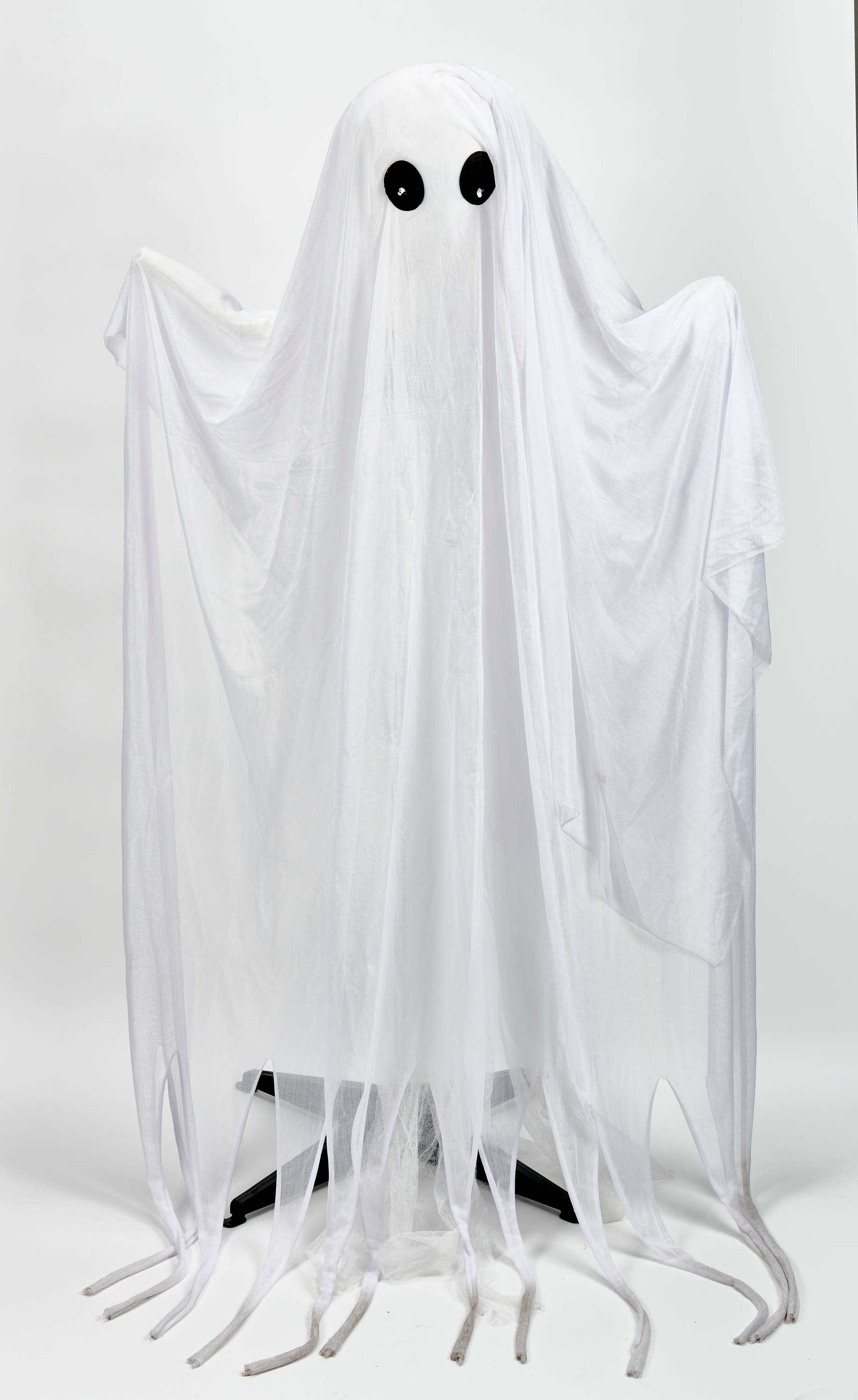 60" White Sheer Fabric Animated Halloween Ghost