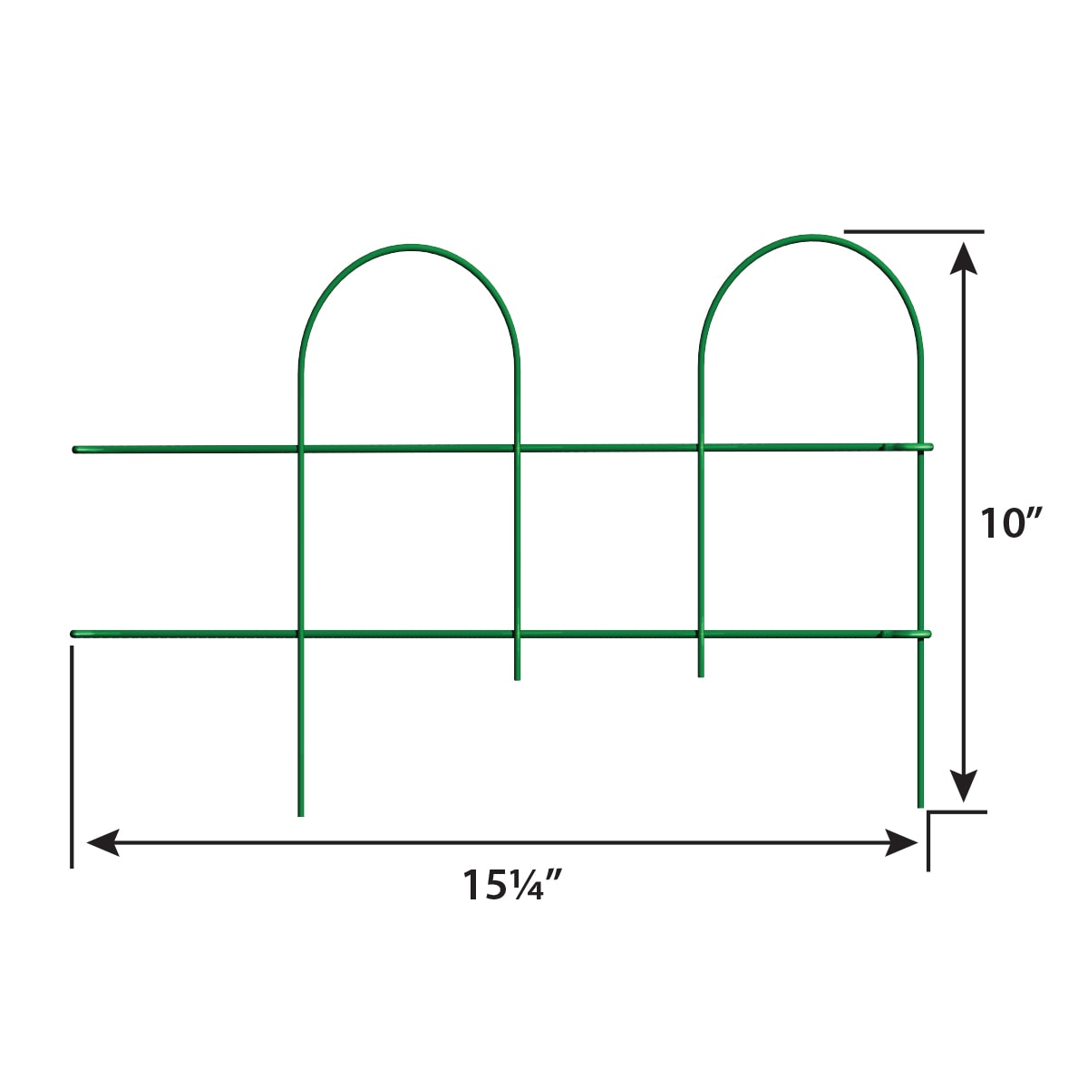 Origin Point Garden Craft Round Folding Border Fence, Green, 10'L x 10" H