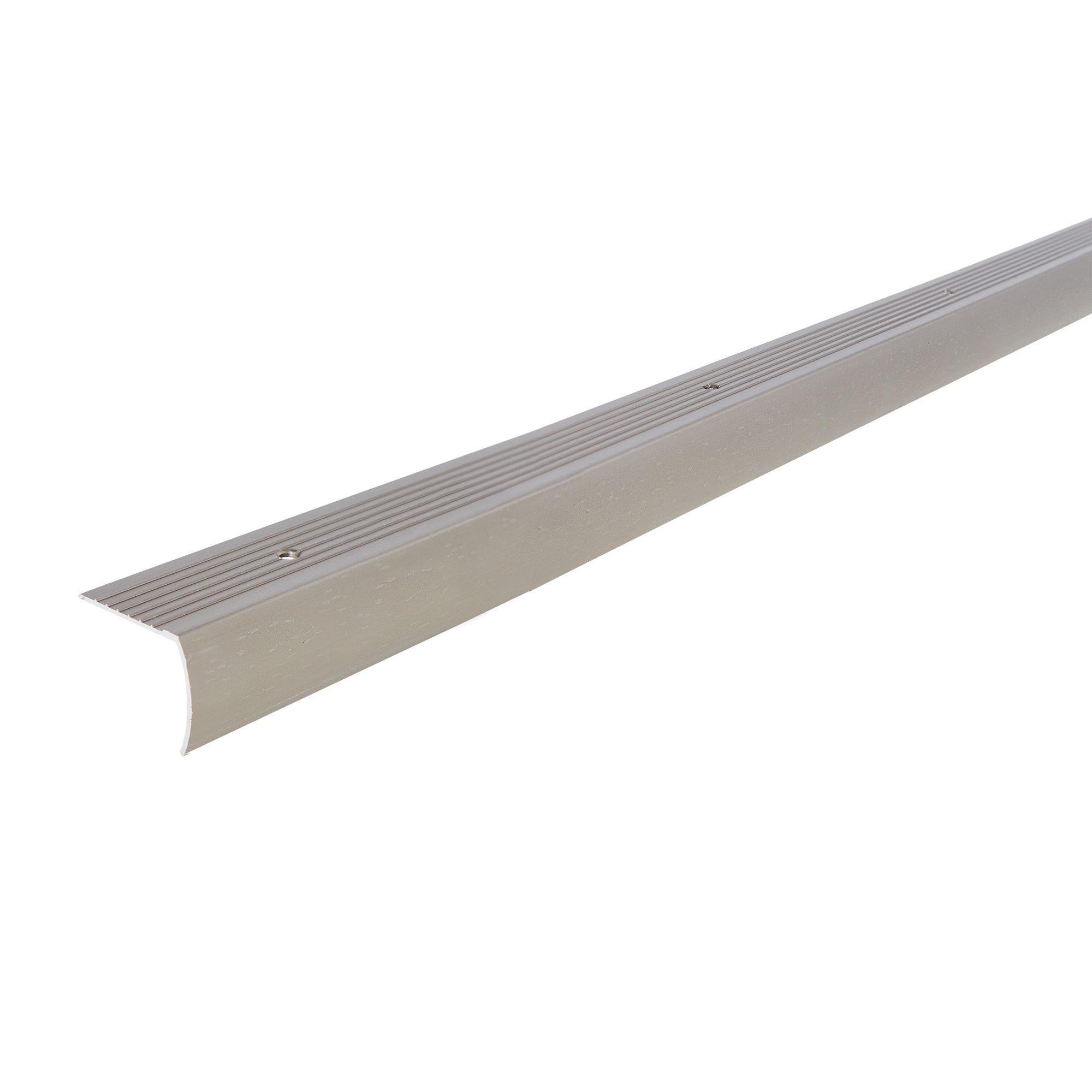 Pewter Finished Aluminum Stair Nosing, 144-inch Length
