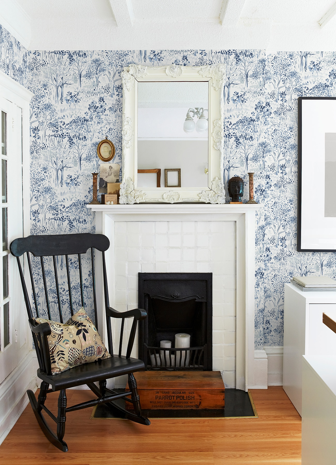 Chesapeake Walden Navy Forest Wallpaper, 20.5-in by 33-ft, 56.38 sq. ft.