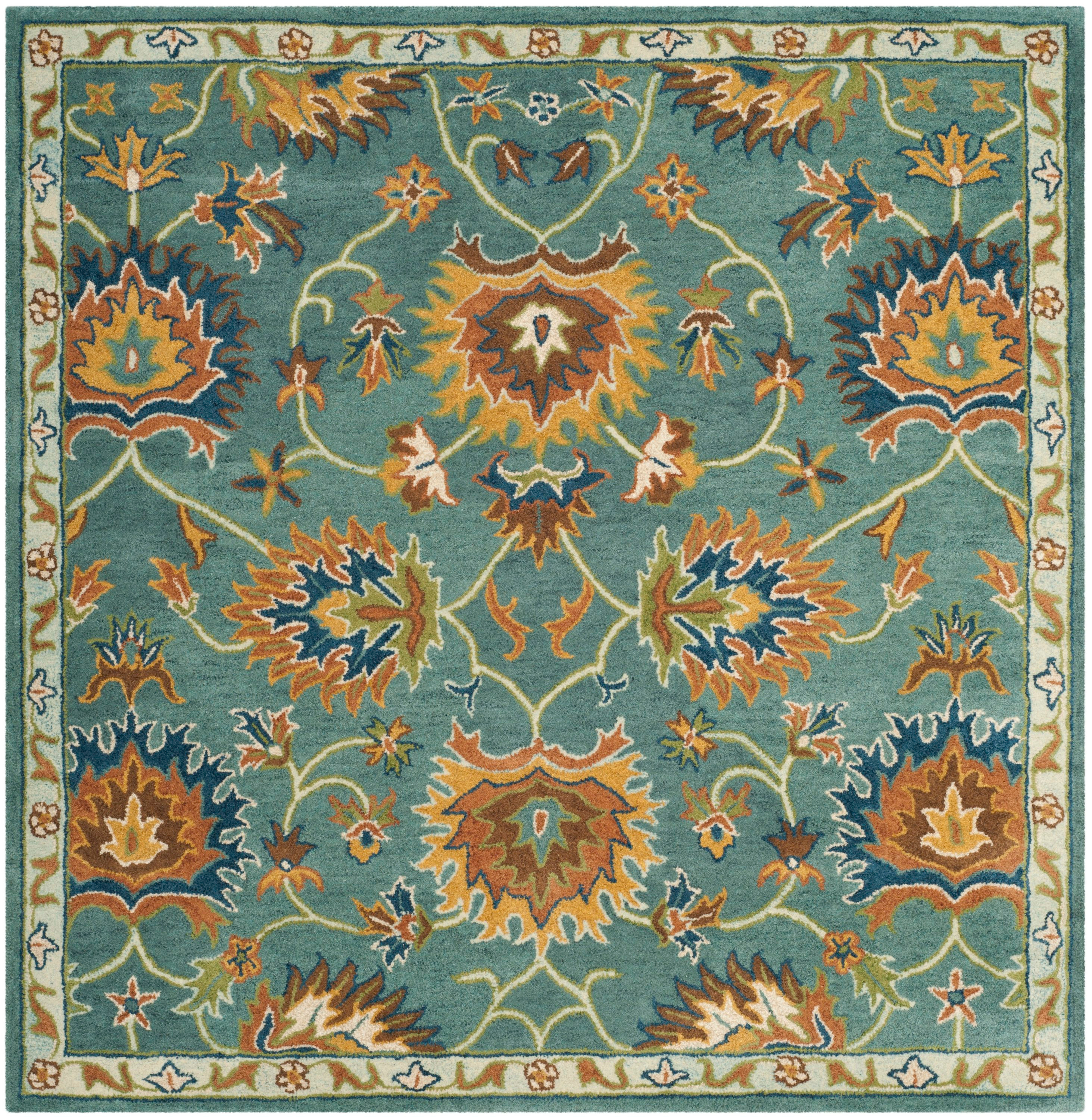 SAFAVIEH Heritage Collection Accent Rug - 2' x 3', Light Blue, Handmade Traditional Oriental Wool, Ideal for High Traffic Areas in Entryway, Living Room, Bedroom (HG651A)