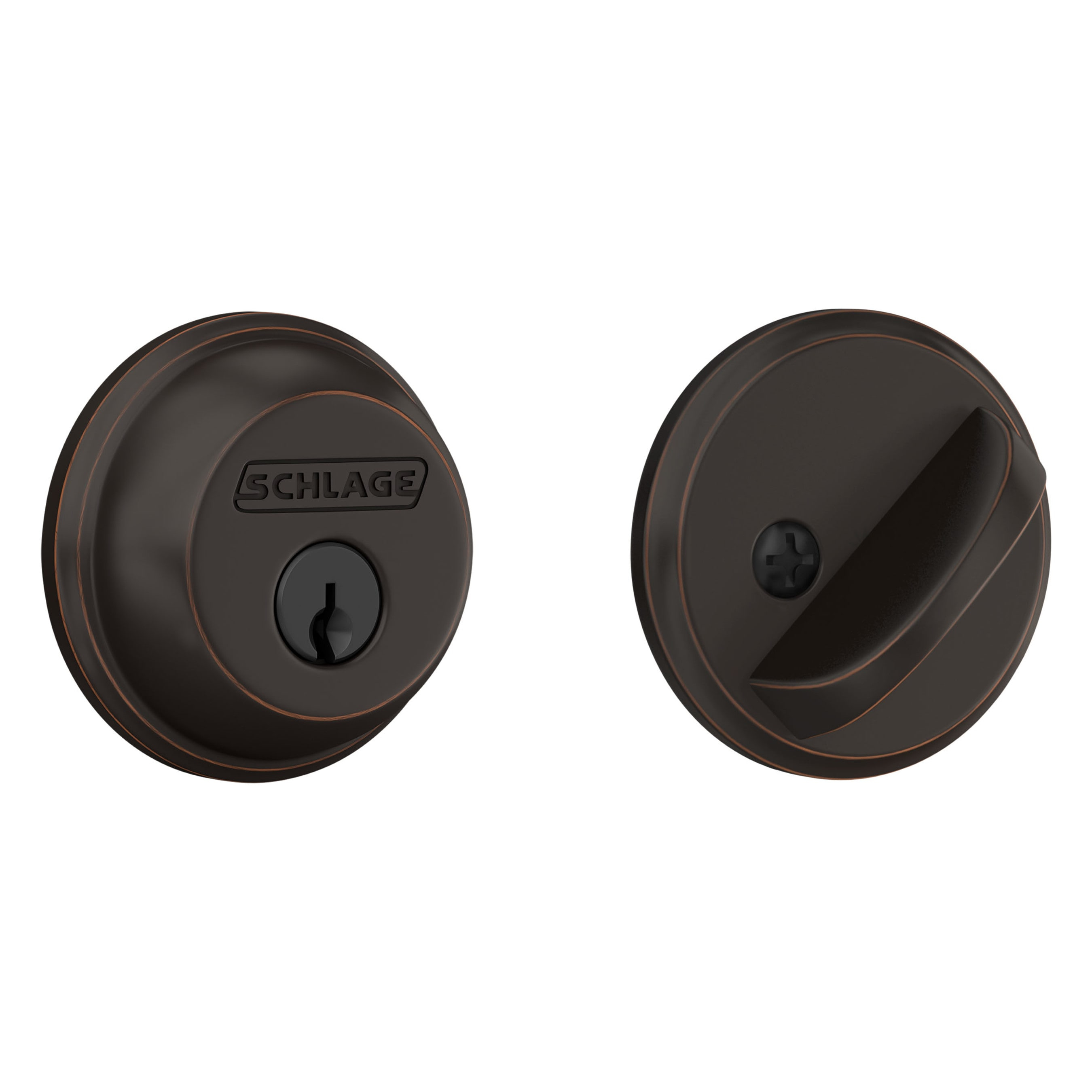 Schlage Aged Bronze Zinc Single Cylinder Deadbolt