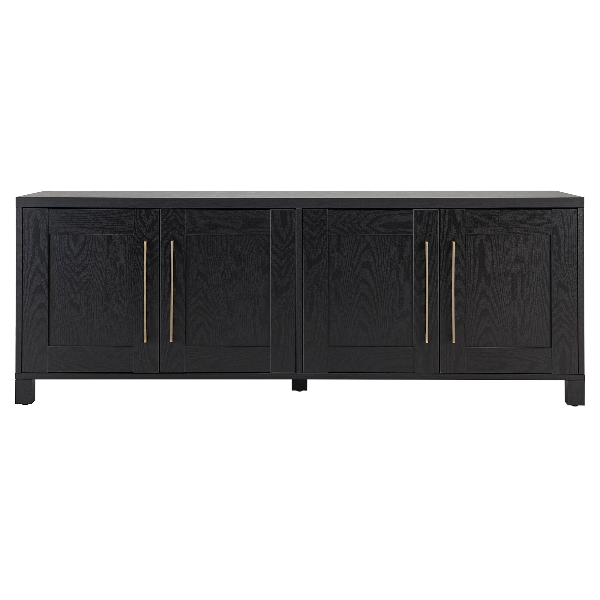 Evelyn&Zoe Chabot Rectangular TV Stand for TV's up to 75", Black Grain