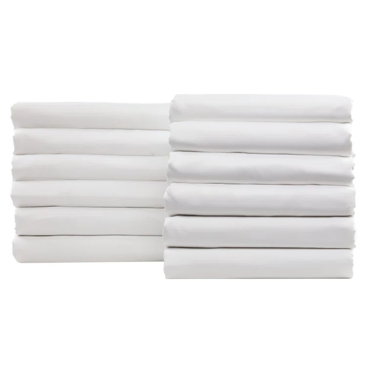 1888 Mills Dependability Deep Pocket 180 Thread Count Cotton Blend Percale Case Pack (Set of 12)