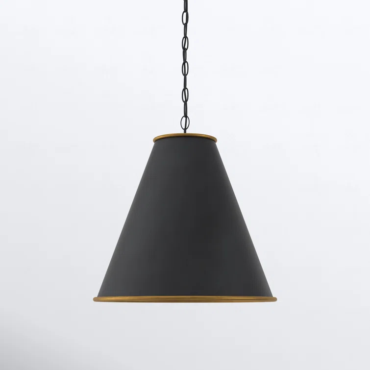 Adkins Pendant - Brass and Black / 22"Dia