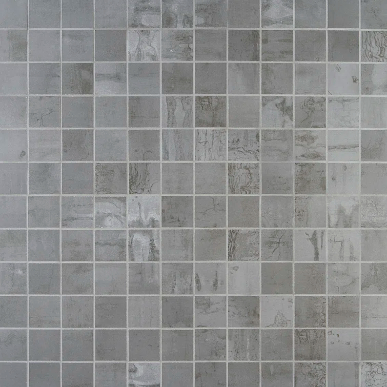 Angela Harris Alloy 2" x 2" Porcelain Metal Look Mosaic Wall & Floor Tile Tile ( 0.92 sq. ft. / box )