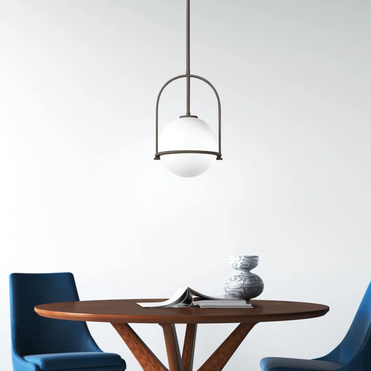 Arie Single Light Glass Dimmable Pendant