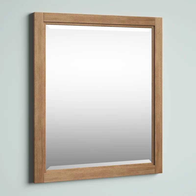 Mercury Row® Bucher Solid And Engineered Wood Flat Mirror