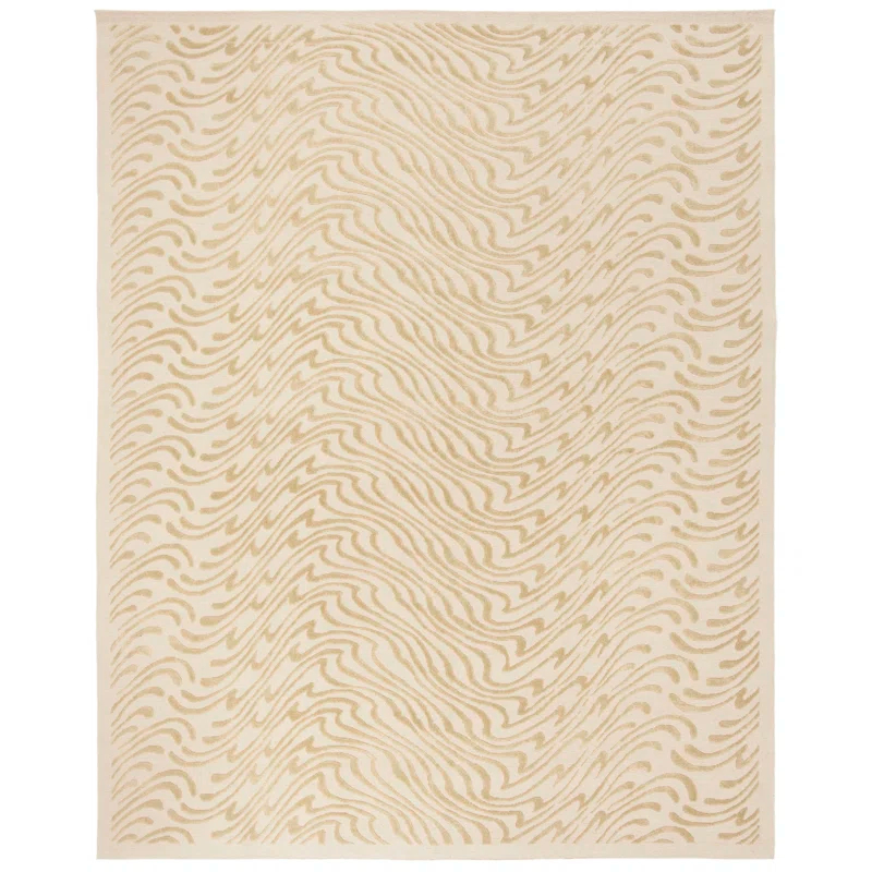 Martha Stewart 90% Wool, 5% Silk, 5% Linen Abstract Rug