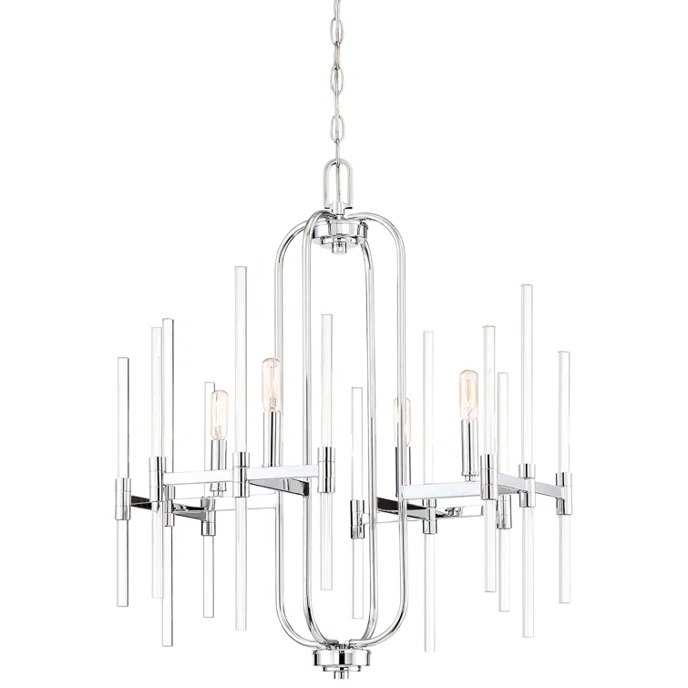 Minka Lavery - Pillar - Chandelier 4 Light Chrome in Transitional Style - 27.75