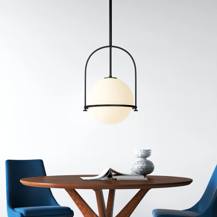 Arie Single Light Glass Dimmable Pendant