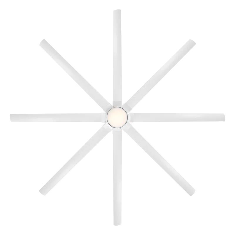 Hydra 8 - Blade Outdoor LED Smart Standard Ceiling Fan with Wall Control and Light Kit Included, Works With Alexa and iOS or Android App