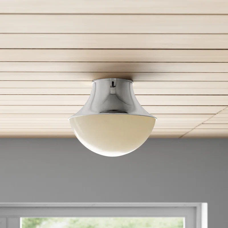 Alistair Single Light Glass Flush Mount