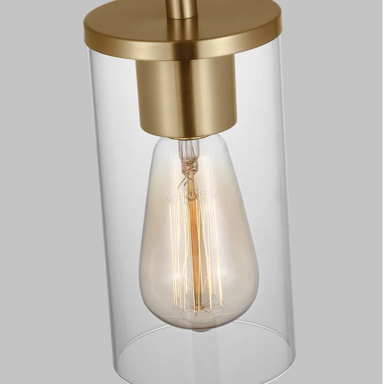 Zire Mini 4" Satin Brass Indoor/Outdoor Pendant Light