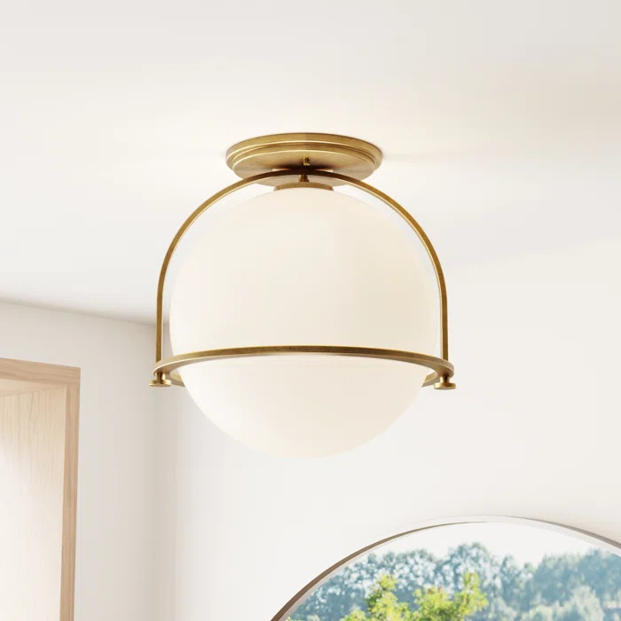 McCormick Hand Blown Glass Semi Flush Mount