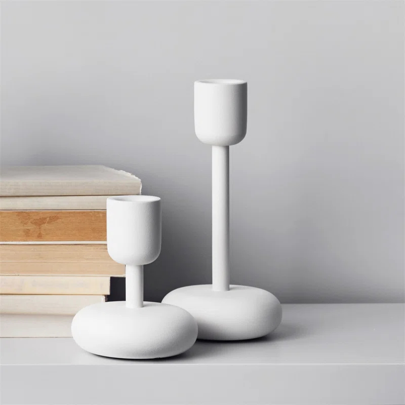 Juba 2 Piece Juba Small Metal Candlestick Set