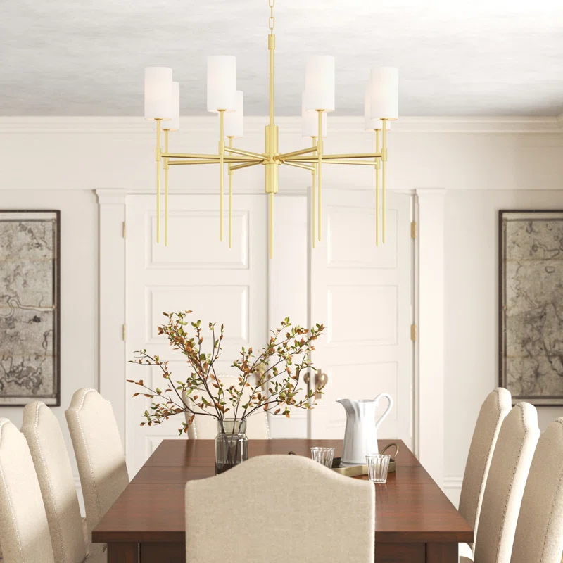 Avonia 8 Light Metal Dimmable Chandelier