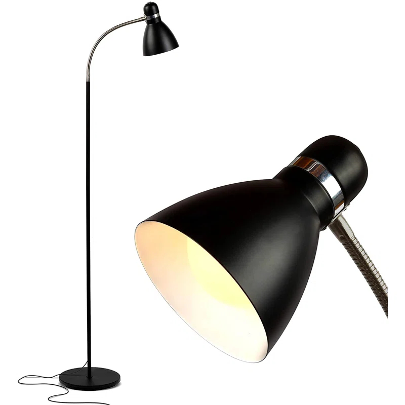 Brightech Avery 62.5 in. Modern LED Standing Floor Lamp with Metal Cone Shade and 3-Way Dimming Light