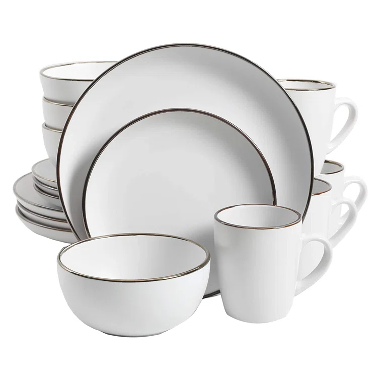 Gibson Home Rockaway Round Stoneware Dinnerware