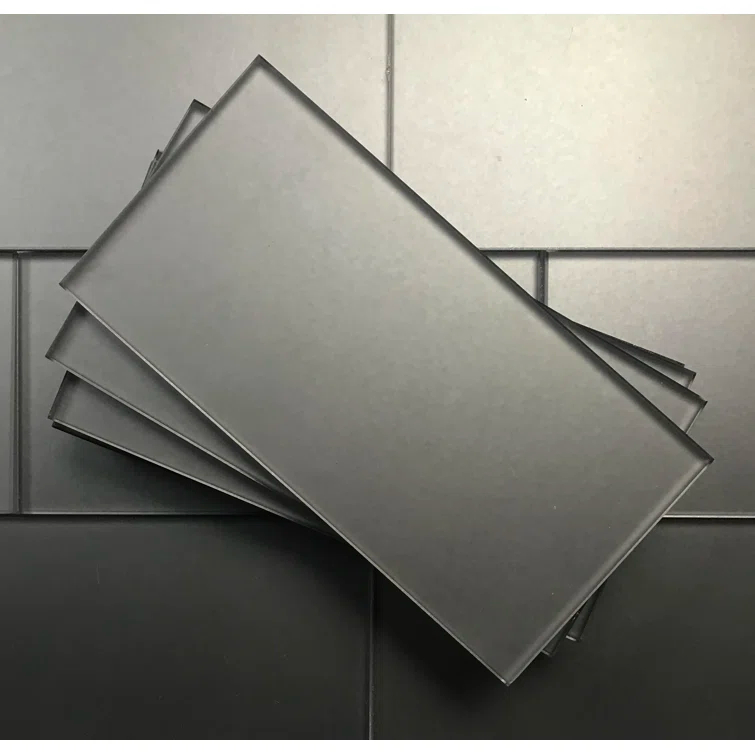 Forever Matte 3 in. x 6 in. Diamond Grade Glass Straight Edge Subway Decorative Kitchen & Bathroom Wall Tile