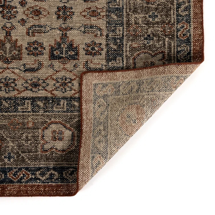 Prato Hand-Knotted Wool and Cotton Rug in Earth Tones