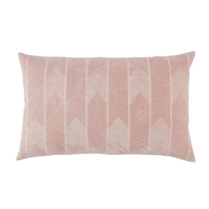 Floretta Embroidered Cotton Lumbar Throw Pillow