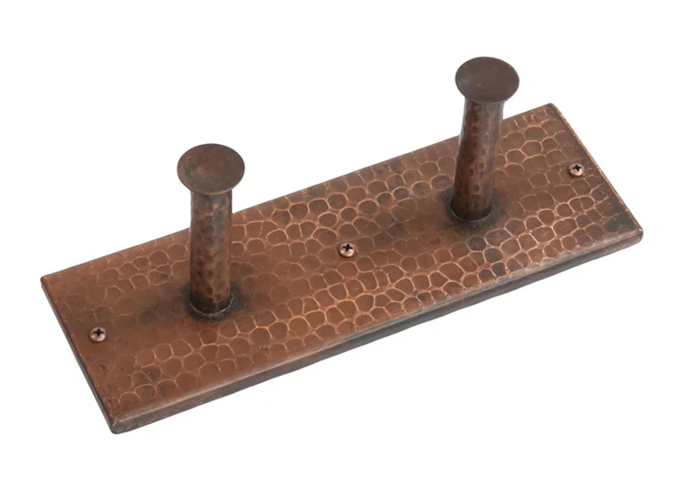 Hammered Copper Double Robe/Towel Hook