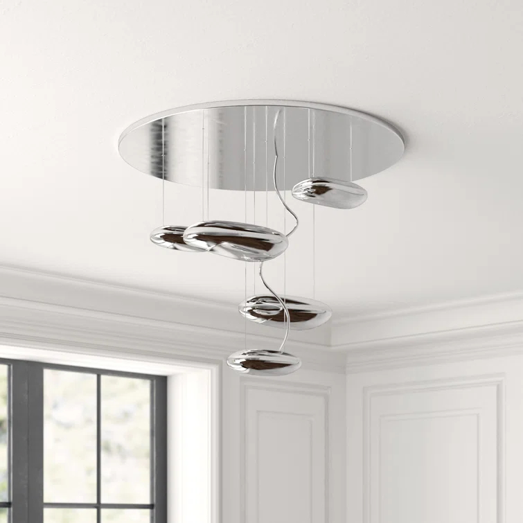 Ross Lovegrove 22" Polished Aluminum LED Chandelier