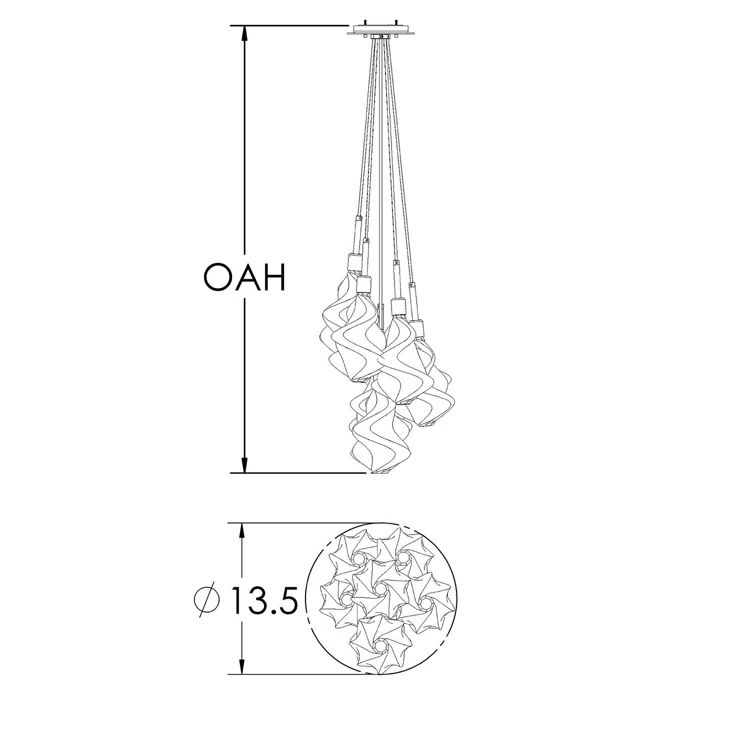 Blossom 6 - Light LED Cluster Pendant