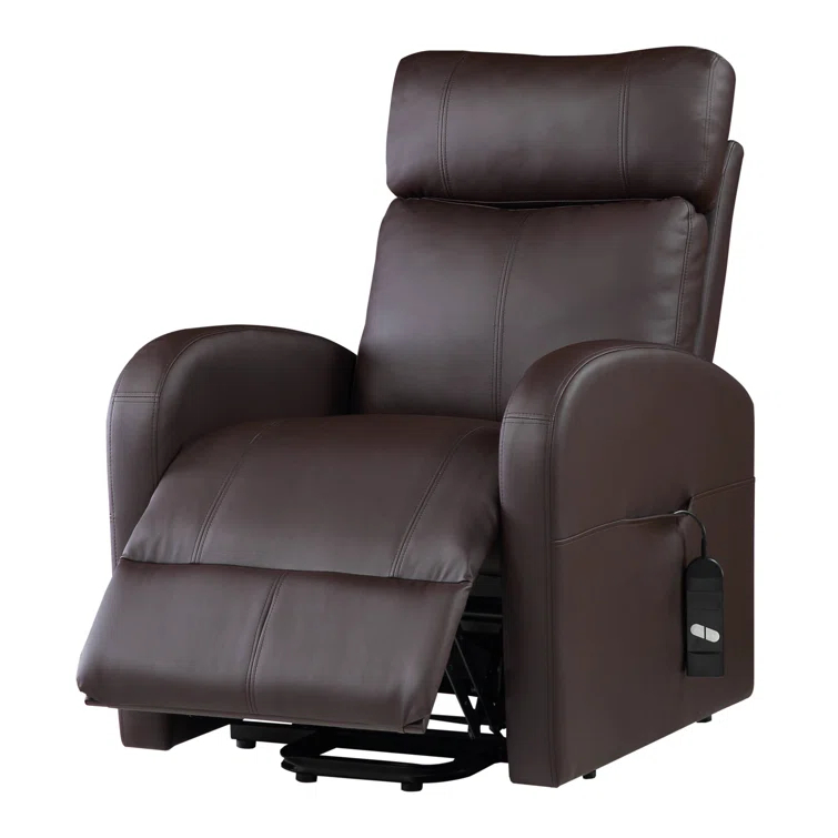Ricardo 28.4" Wide Faux Leather Power Lift Assist Standard Recliner