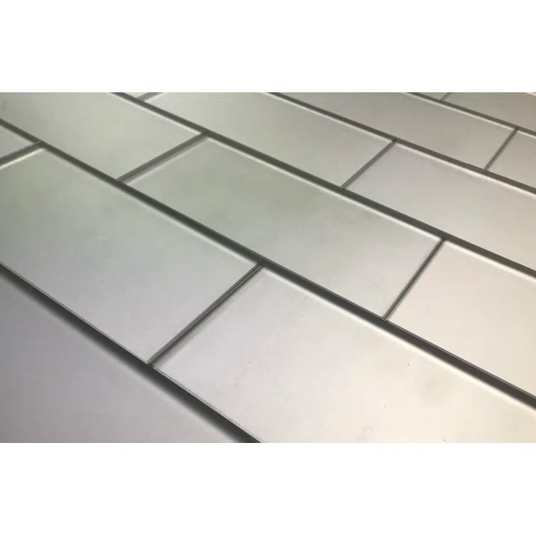 Forever Matte 3 in. x 6 in. Diamond Grade Glass Straight Edge Subway Decorative Kitchen & Bathroom Wall Tile