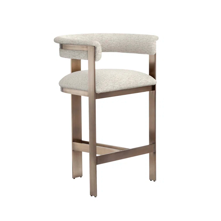 Darcy Upholstered Counter Stool with Metal Frame