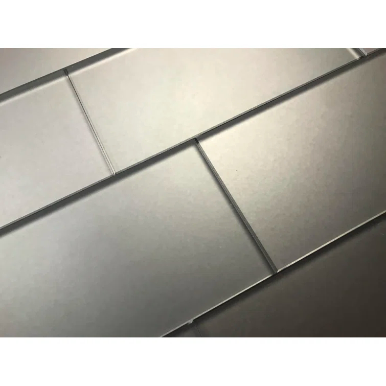 Forever Matte 3 in. x 6 in. Diamond Grade Glass Straight Edge Subway Decorative Kitchen & Bathroom Wall Tile