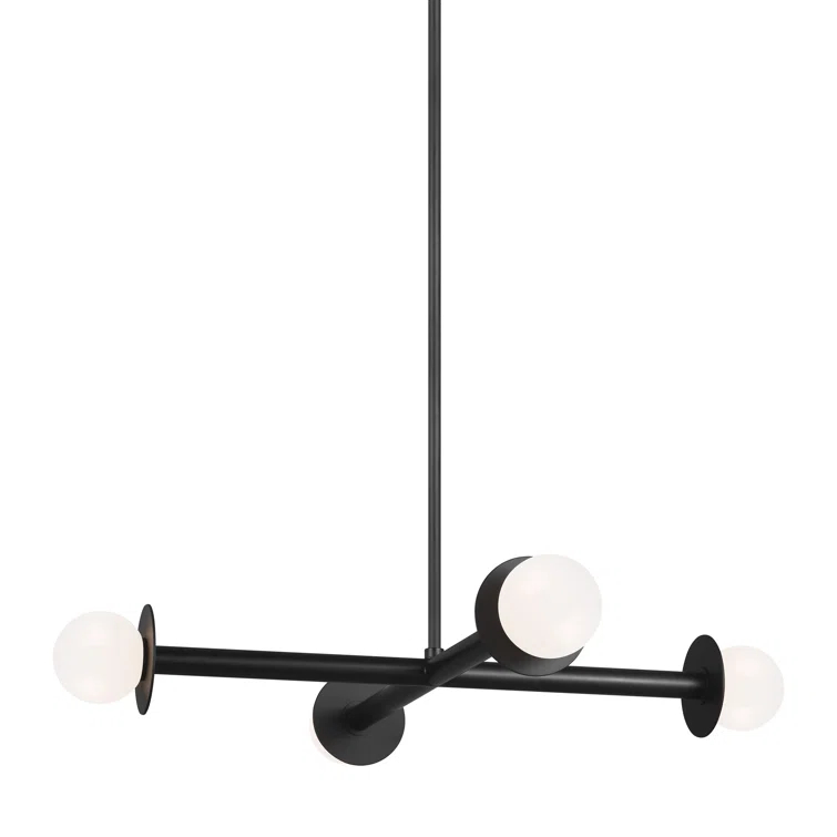 Nodes Wide Chandelier by Kelly Wearstler - Black
