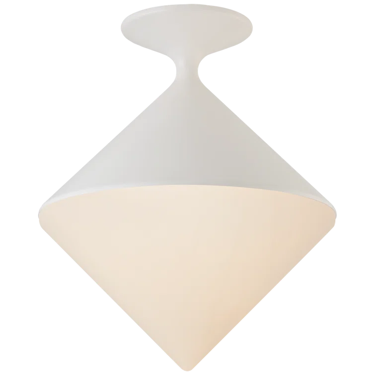 Matte White Glass Indoor/Outdoor Flush Mount Light