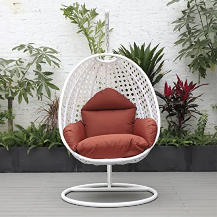 Dakota Fields Brookstonval 1 Person Hanging Egg Swing Chair with Stand