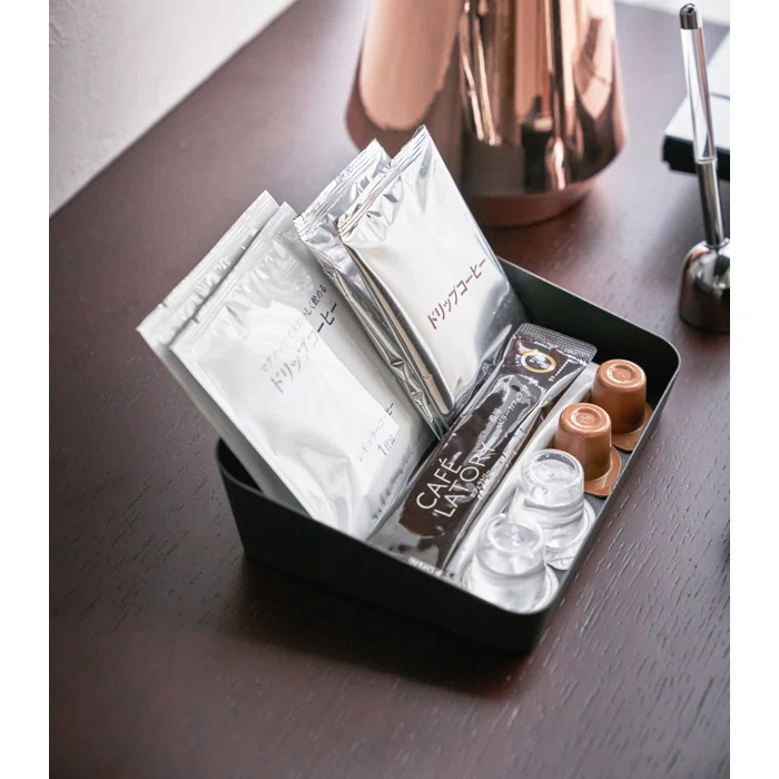Yamazaki Home Space Saving Vanity Tray, Sloped, Steel, Large