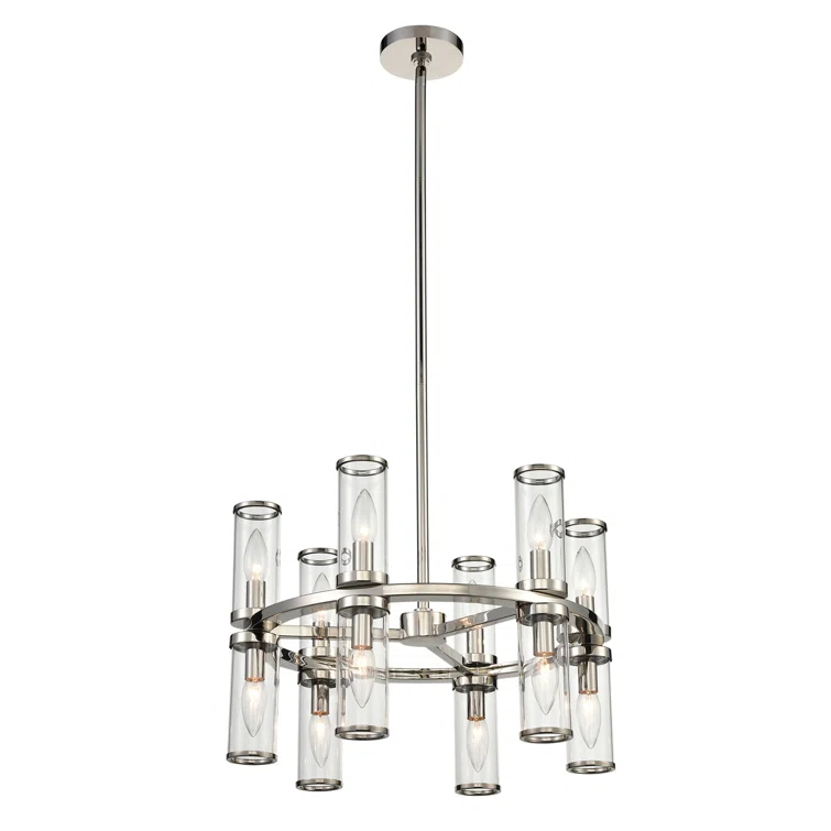 Alora Lighting Revolve 12 - Light Dimmable Wagon Wheel Chandelier
