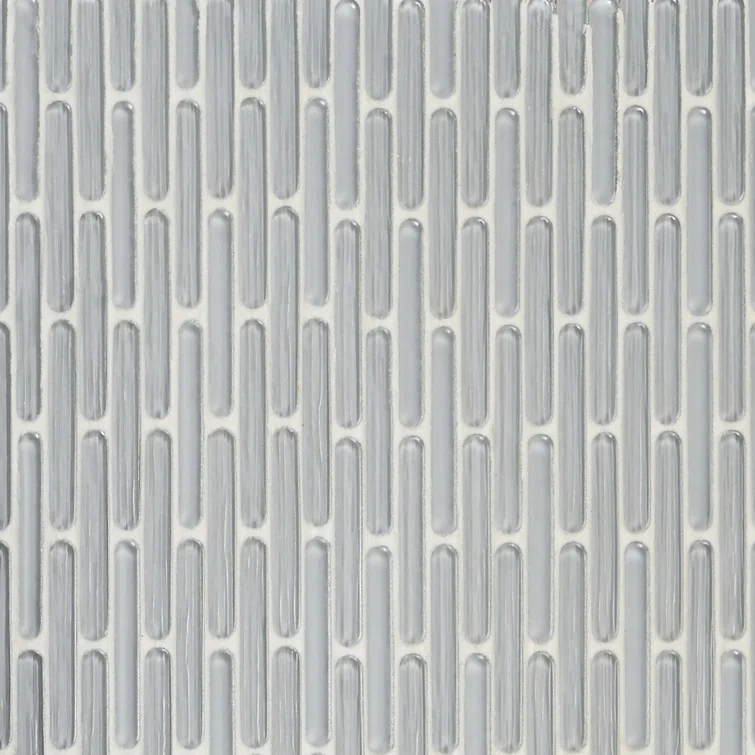 Reed 11.81 in. x 12.04 in. Polished Glass Wall Mosaic Tile (0.98 Sq. Ft. / Each)